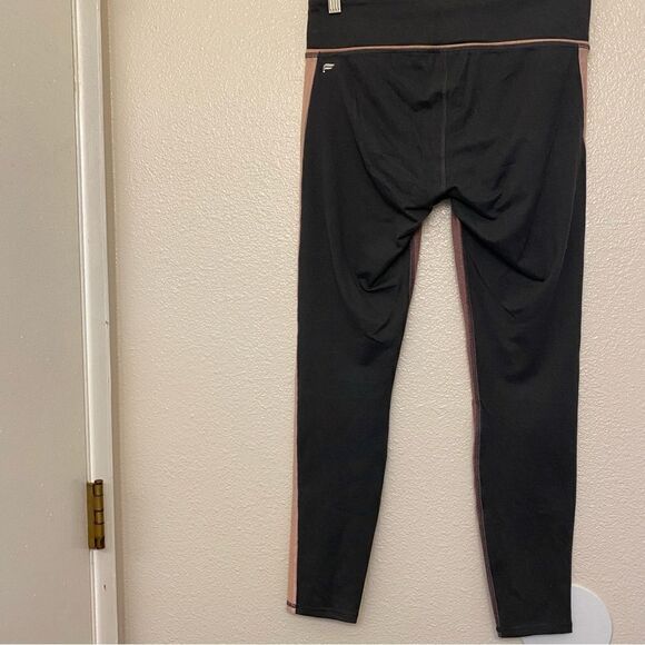 Fabletics high waisted Statement heathered pink and gray leggings yoga pants-S - Picture 5 of 13